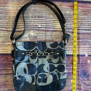 Coach Navy and Gray Shoulder Bag